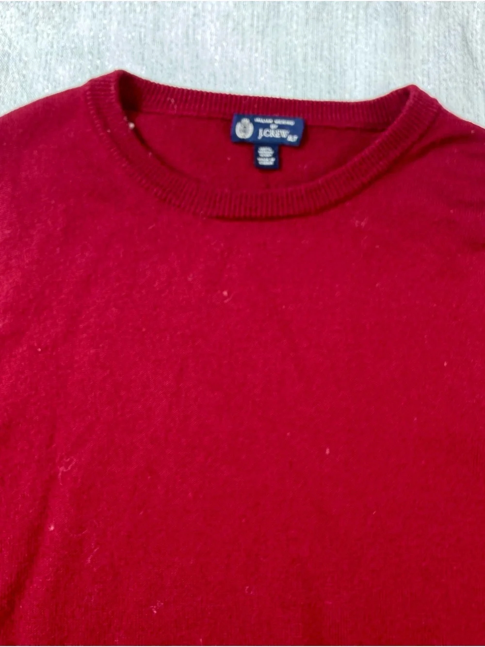 J. Crew 100% Wool Men's Crewneck Sweater in Burgundy Size XL